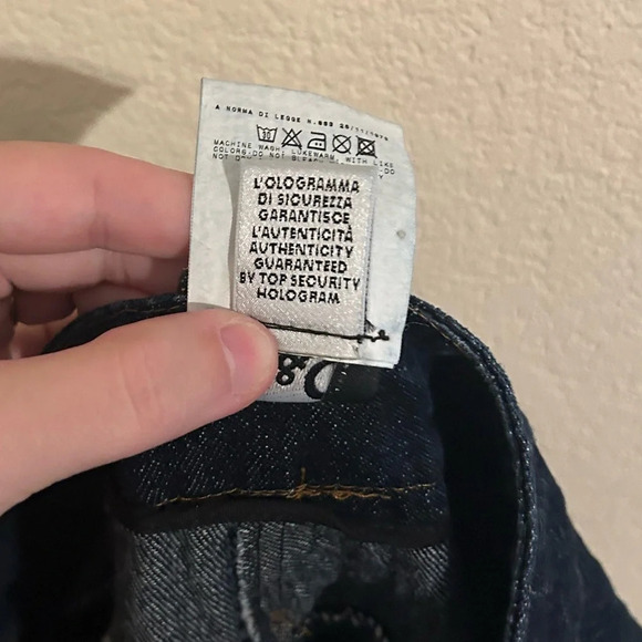 Vintage Dolce & Gabbana Authentic ‘73 Dark Bell-bottoms Blue Flare Jeans Size 8 - Picture 11 of 11